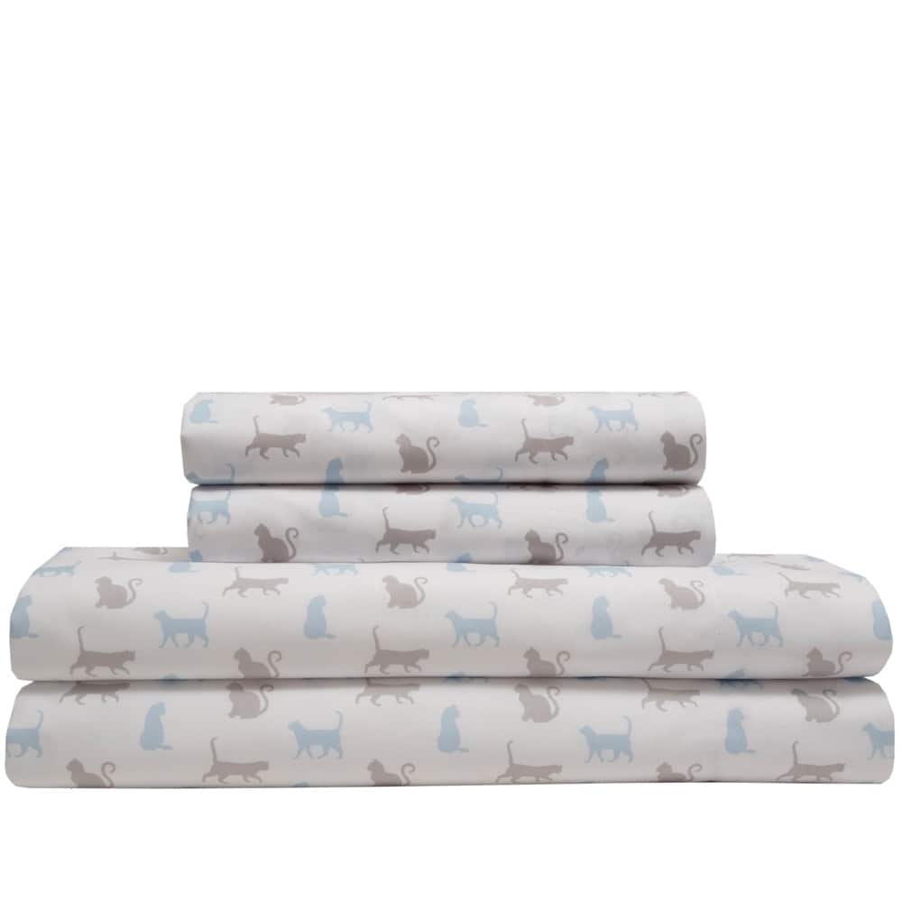 Whimsical Graphic Print Microfiber Bed Sheet Set