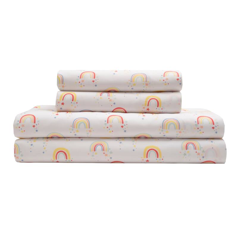Whimsical Graphic Print Microfiber Bed Sheet Set