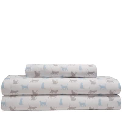 Whimsical Graphic Print Microfiber Bed Sheet Set