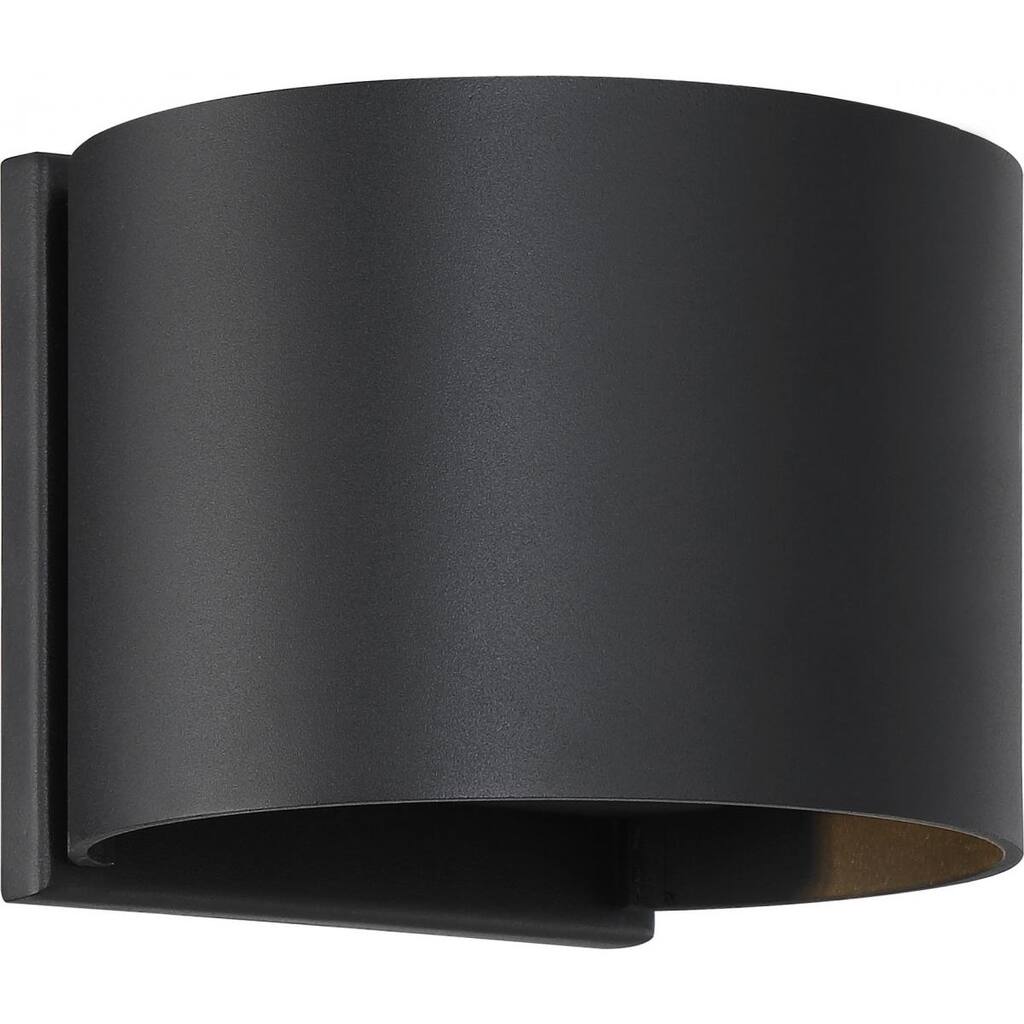 Lightgate LED Round Sconce Bk - N/A