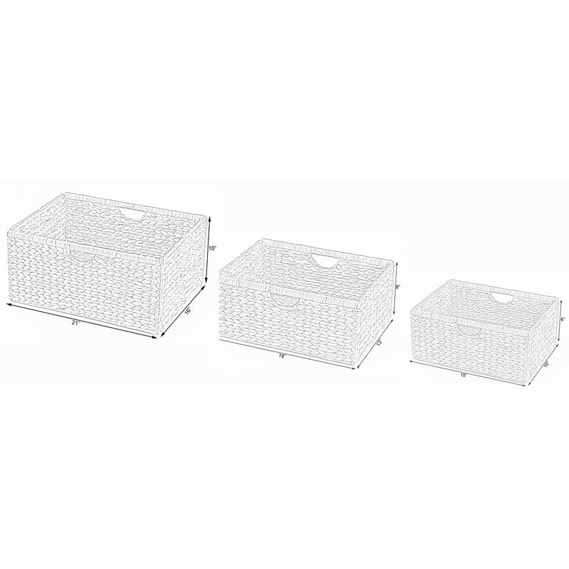 Foldable Natural Water Hyacinth Storage Bin