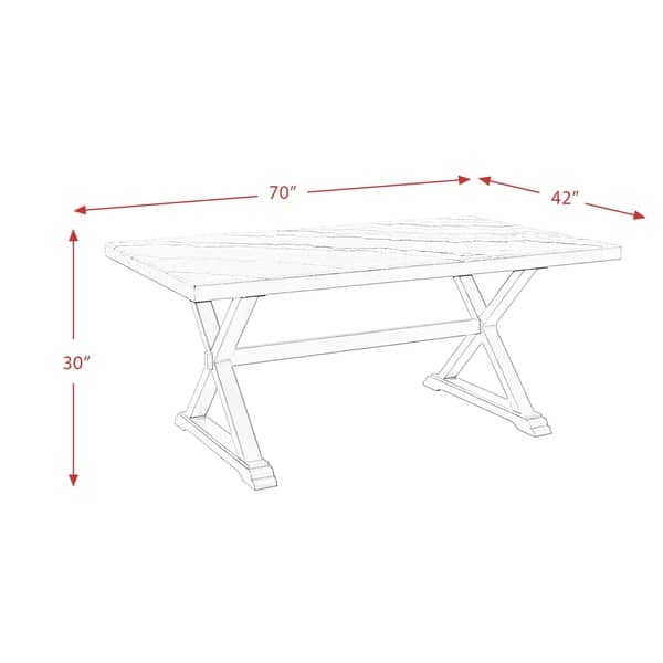 Picket House Furnishings Landon Marble Dining Table N/A On Sale