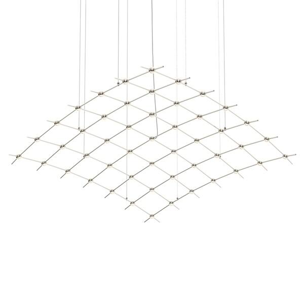 slide 1 of 1, Constellation Satin Nickel Aquarius Major Pendant, Clear Faceted