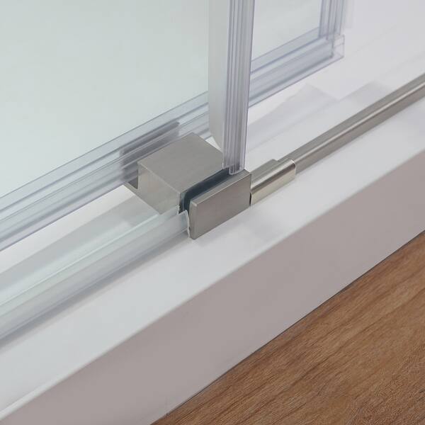 Shop Ove Decors Chester 60 In Satin Nickel Frameless Sliding