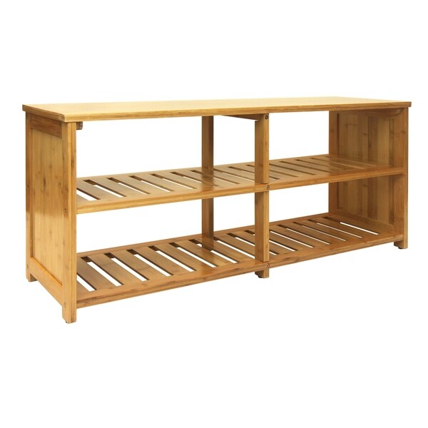 bamboo shoe storage bench