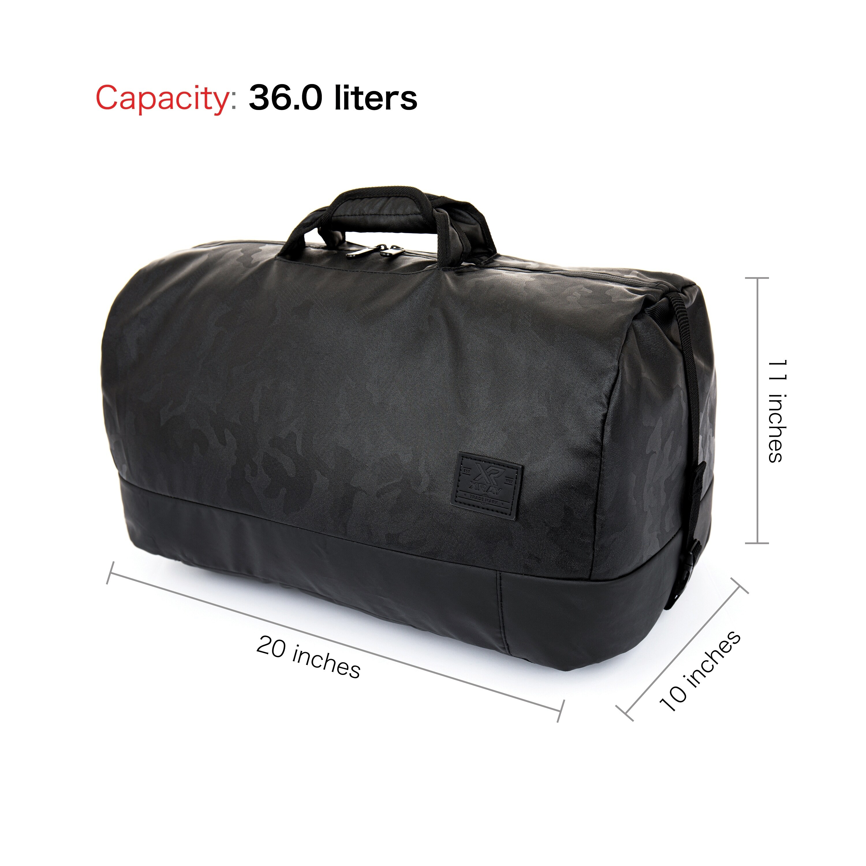 black camo gym bag