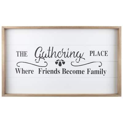 Wood Rectangle Wall Art with 