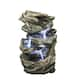 Fountain-log Stone Waterfall With Led - On Sale - Bed Bath & Beyond 