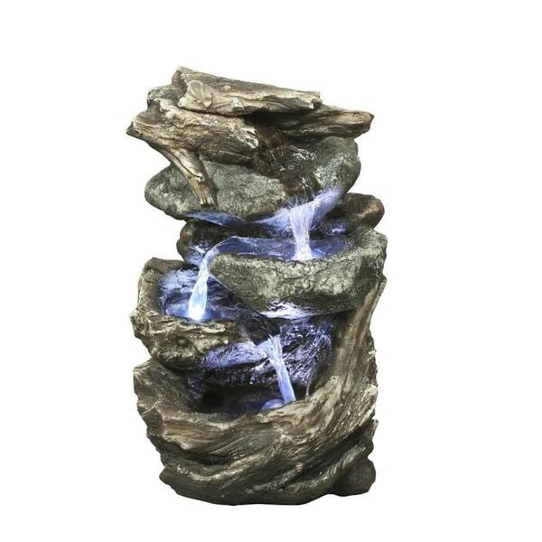 FOUNTAIN-LOG/STONE WATERFALL WITH LED
