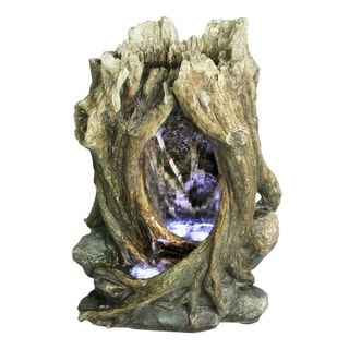 Tree Trunk Fountain With LED