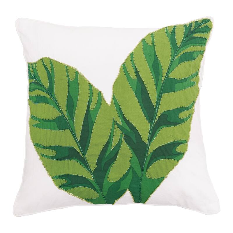 Laila Banana Leaves Decorative Accent Throw Pillow