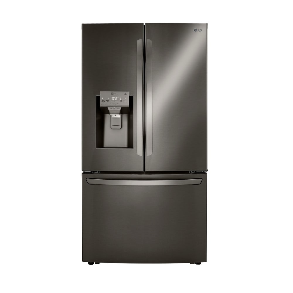 LG  LRFXC2406D 24 cu. ft. Smart wi-fi Enabled French Door Counter-Depth Refrigerator - Black Stainless Steel