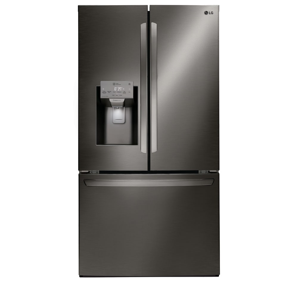 LG  LFXC22526D 22 cu. ft. Smart wi-fi Enabled French Door Counter-Depth Refrigerator - Black Stainless Steel