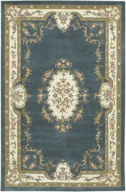 Artist's Loom Hand-tufted Traditional Oriental Wool Rug (7'9 Round) - 8' x 8'