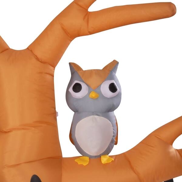 Shop Kinbor 8 Ft Halloween Inflatable Blow Up Ghost Tree With Owl