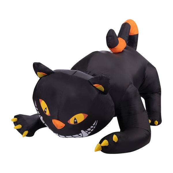 Shop Kinbor 6 Ft Halloween Inflatable Blow Up Animated Turning Head Witch S Cat Lighted Party Decoration For Indoor Outdoor Overstock 29213088