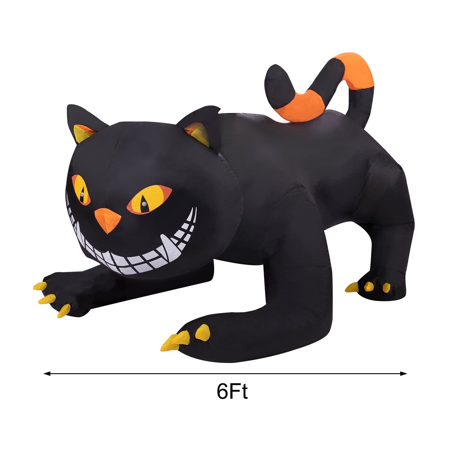 Shop Kinbor 6 Ft Halloween Inflatable Blow Up Animated Turning Head Witch S Cat Lighted Party Decoration For Indoor Outdoor Overstock 29213088