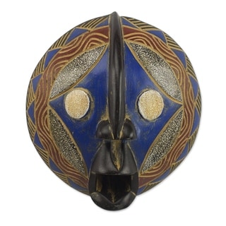 Handmade Kari Shield African Wood Mask (Ghana) - Bed Bath & Beyond ...