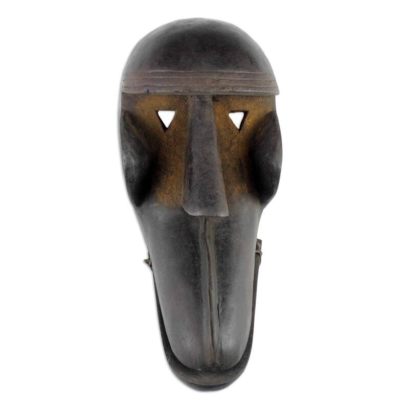 Handmade Great Monkey Spirit Burkina Faso African Wood Mask (Ghana)
