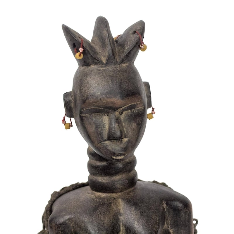 Handmade Female Spiritual Healer Liberia Wood Mask (Ghana)