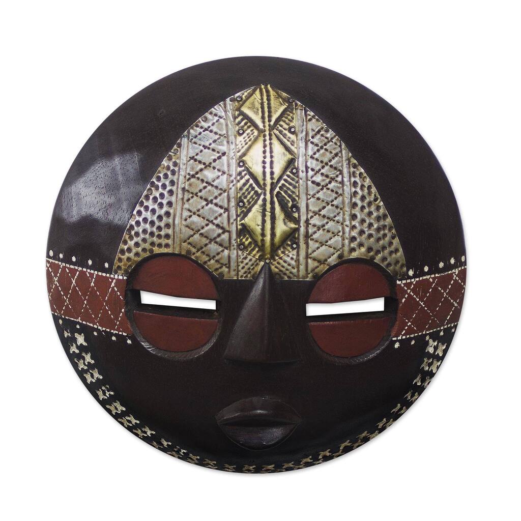 Handmade Elikem Child African Wood Mask (Ghana)