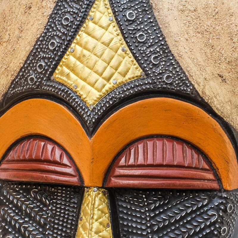 Handmade King Of Africa African Wood Mask (Ghana)