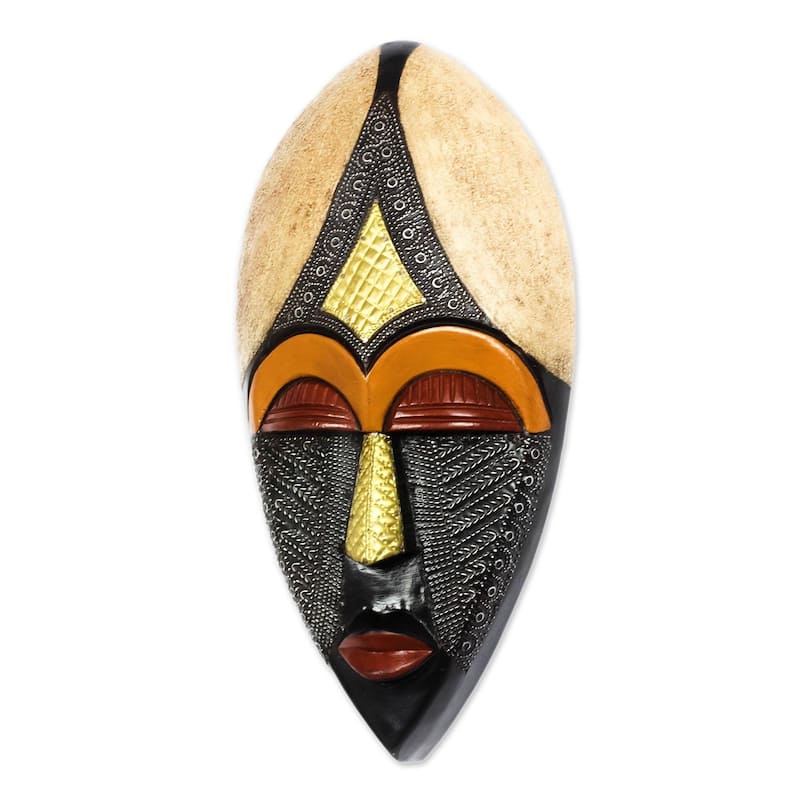 Handmade King Of Africa African Wood Mask (Ghana)