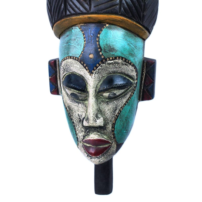 Handmade Benevolent Emiyi African Wood Mask Ghana