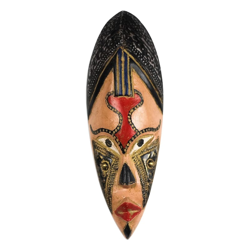 Handmade Medo African Wood Mask (Ghana)