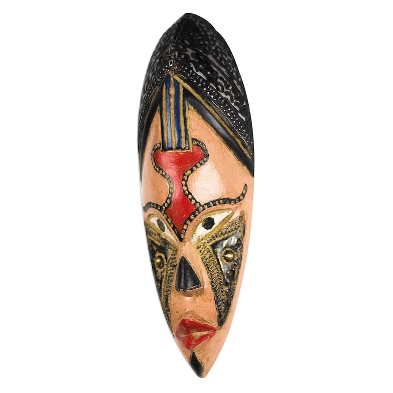 Handmade Medo African Wood Mask (Ghana)