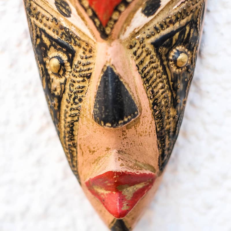 Handmade Medo African Wood Mask (Ghana)