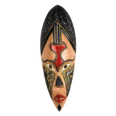 Handmade Medo African Wood Mask (Ghana)
