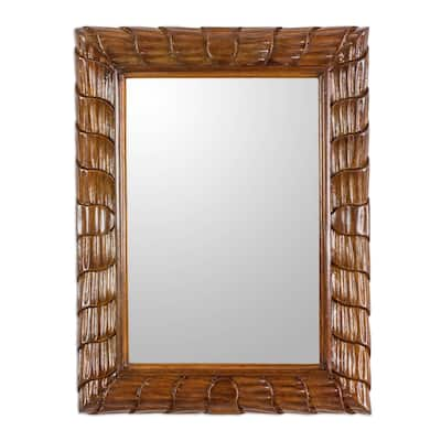 Handmade Rolling Waves Mirror (Guatemala) - 24.0 " H x 18.0" W x 1.2 " D