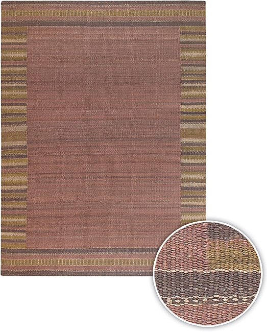 Handmade Transitional Mandara Rug (9 X 13) (RedPattern BorderMeasures 0.375 inch thickTip We recommend the use of a non skid pad to keep the rug in place on smooth surfaces.All rug sizes are approximate. Due to the difference of monitor colors, some rug