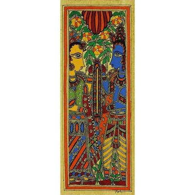 Handmade Rama and Sita Painting (India)
