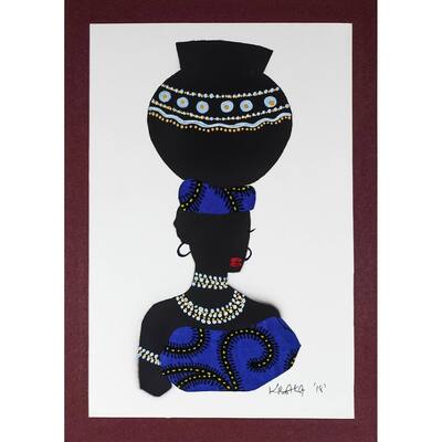 Handmade African Woman Painting (Ghana)
