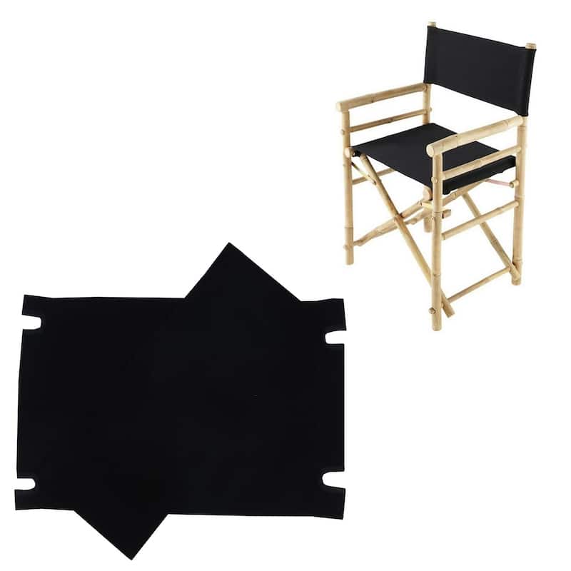 Canvas For Bamboo Director Chair - Set of 2 - Black
