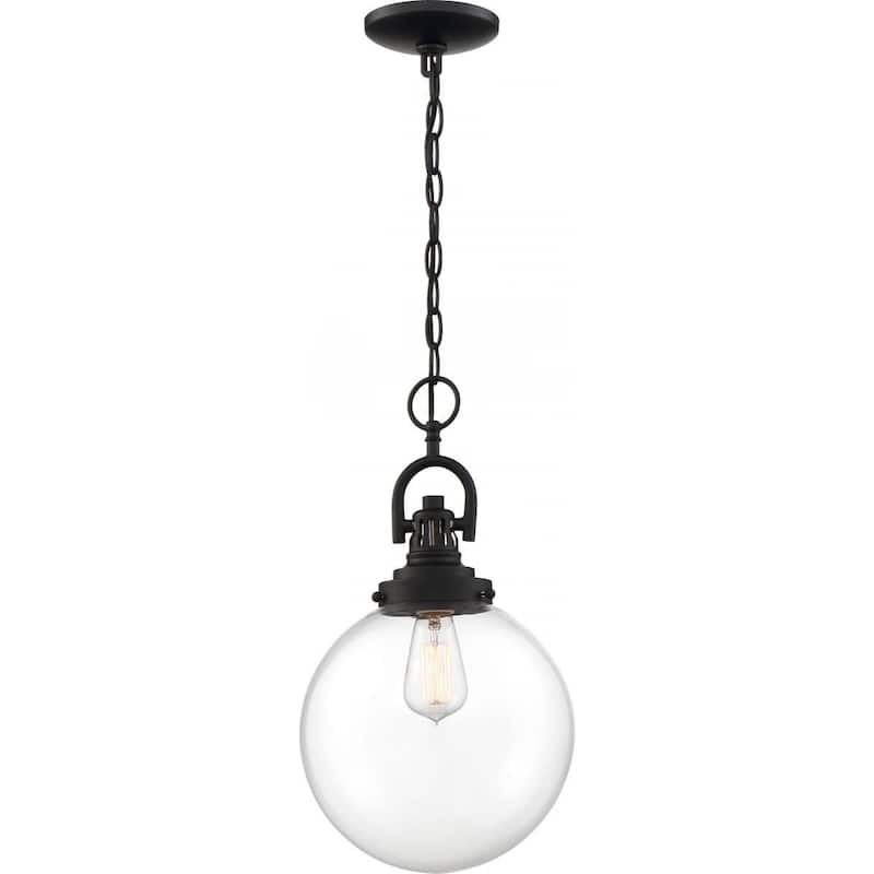 Skyloft 1-Light Pendant Fixture Aged Bronze Finish with Clear Glass - N/A