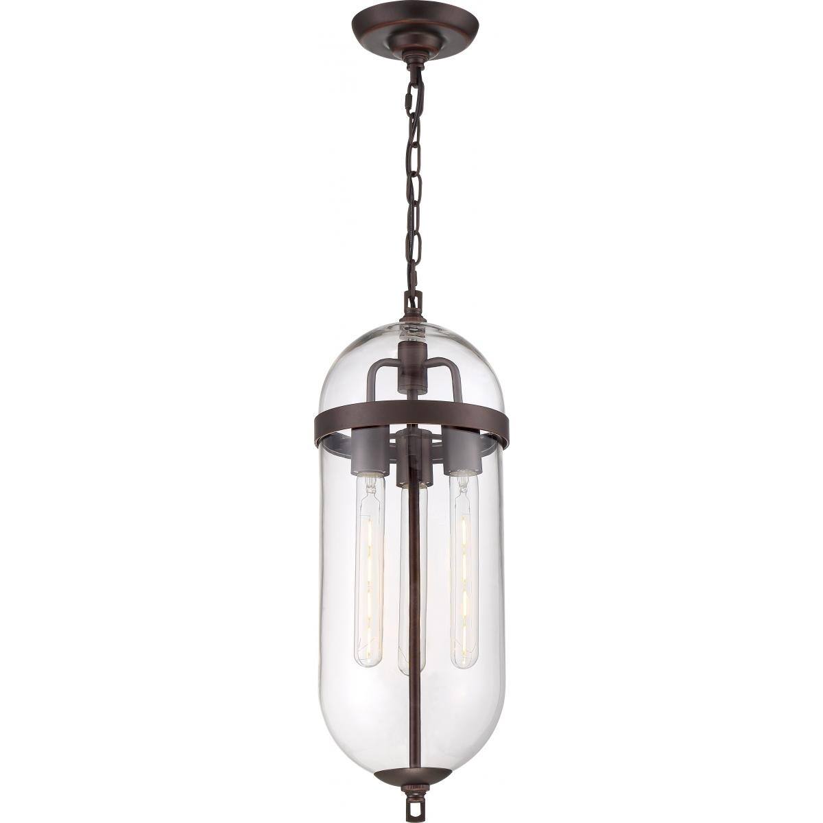 Fathom 3-Light Pendant Fixture Mahogany Bronze Finish with Clear Glass ...