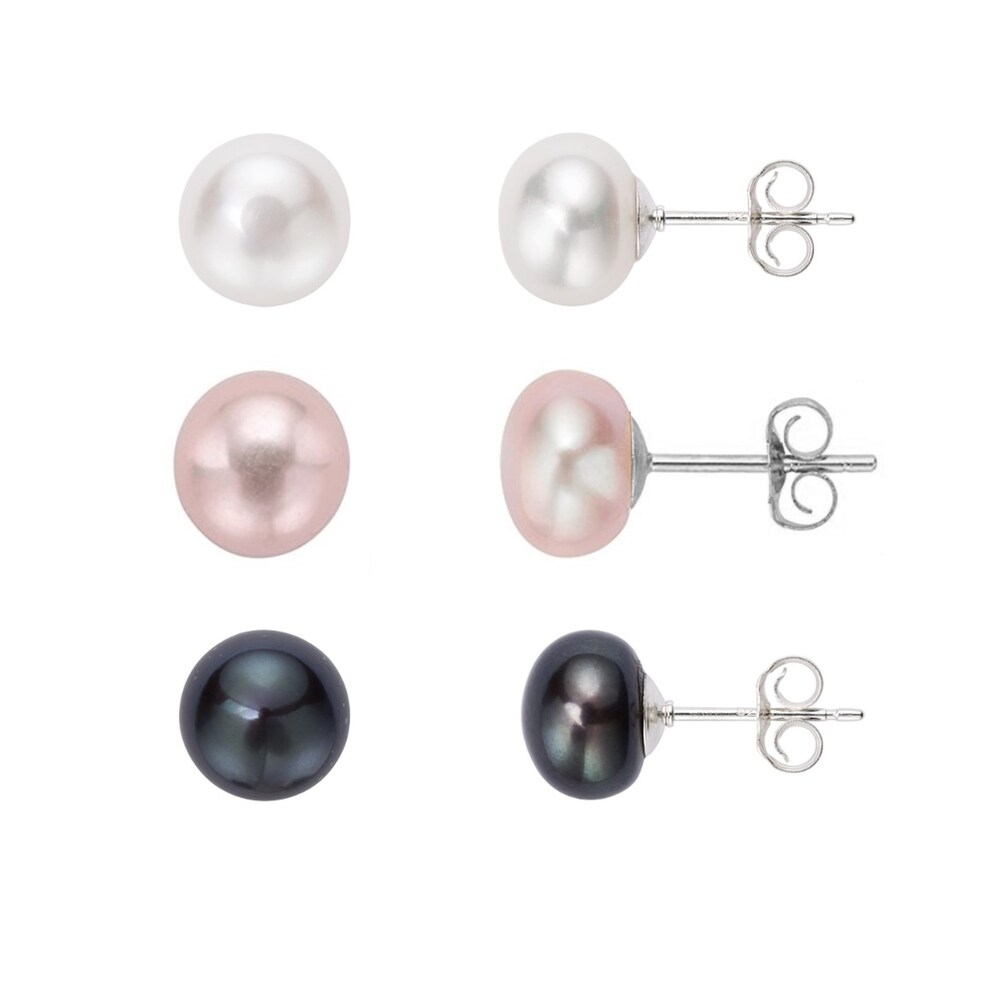 Glitter 3 rangées 7-8 mm WHITE FRESHWATER PEARL BRACELET