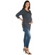 preview thumbnail 5 of 4, 24seven Comfort Apparel Three Quarter Sleeve Maternity Tunic Top
