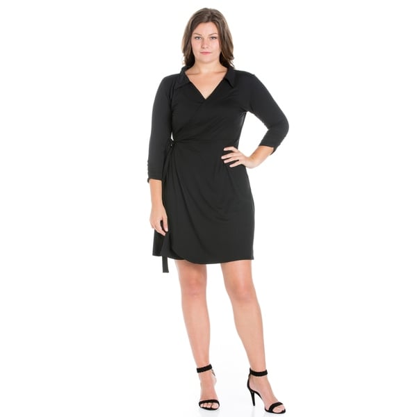 quarter sleeve dresses plus size