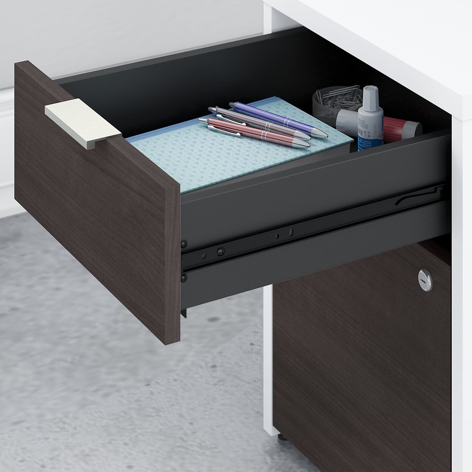 Jamestown 60W L Shaped Desk with Drawers by Bush Business Furniture