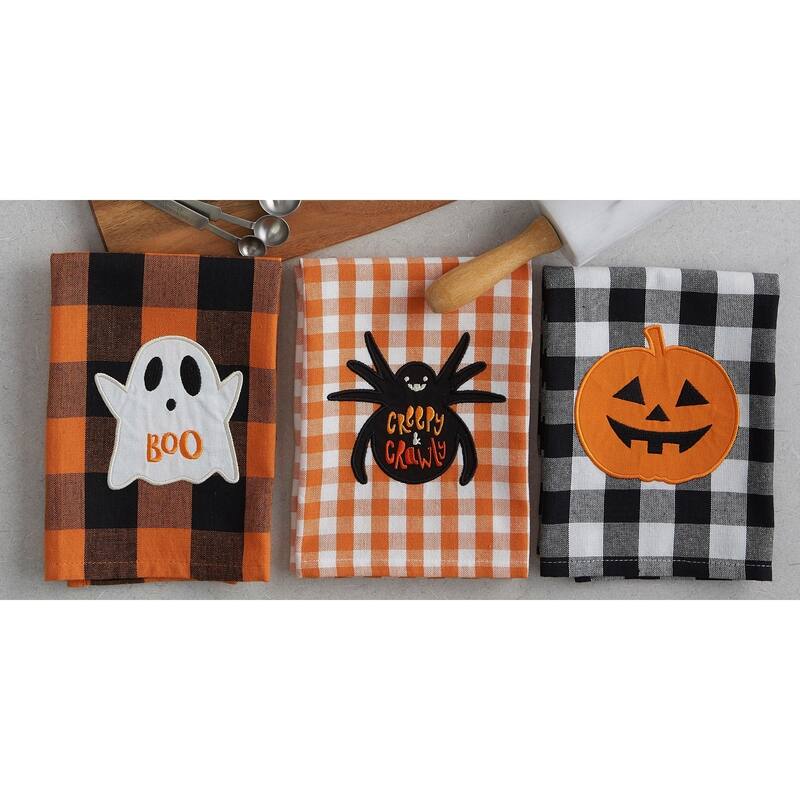 DII Halloween Embellished Dishtowel Set/3