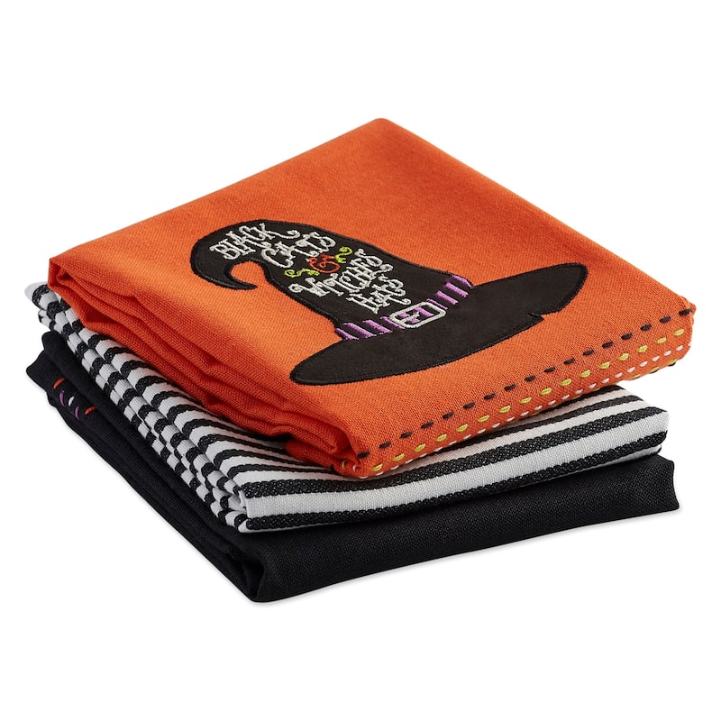 DII Halloween Embellished Dishtowel Set/3