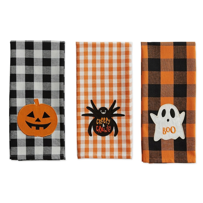 DII Halloween Embellished Dishtowel Set/3