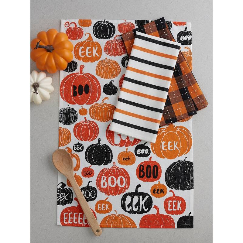 DII Halloween Embellished Dishtowel Set/3