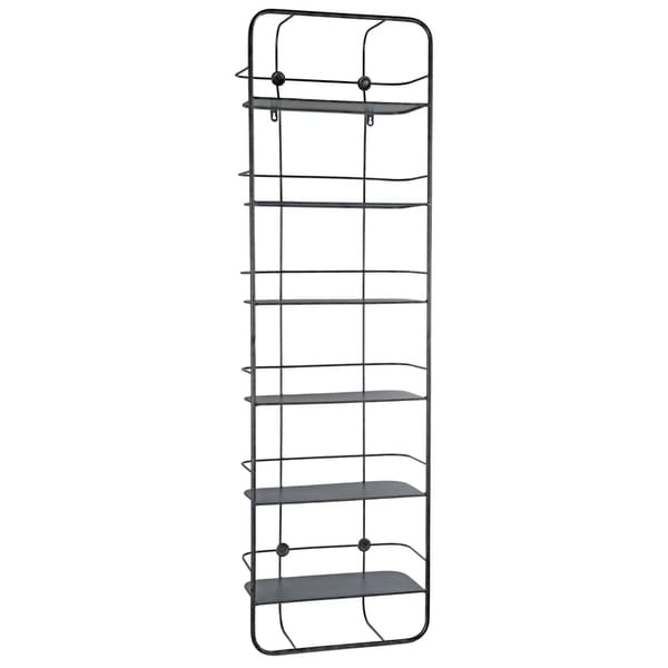 Shop UTC67155: Metal Rectangle Wall Shelf with 6 Tiers, Back Lattice ...