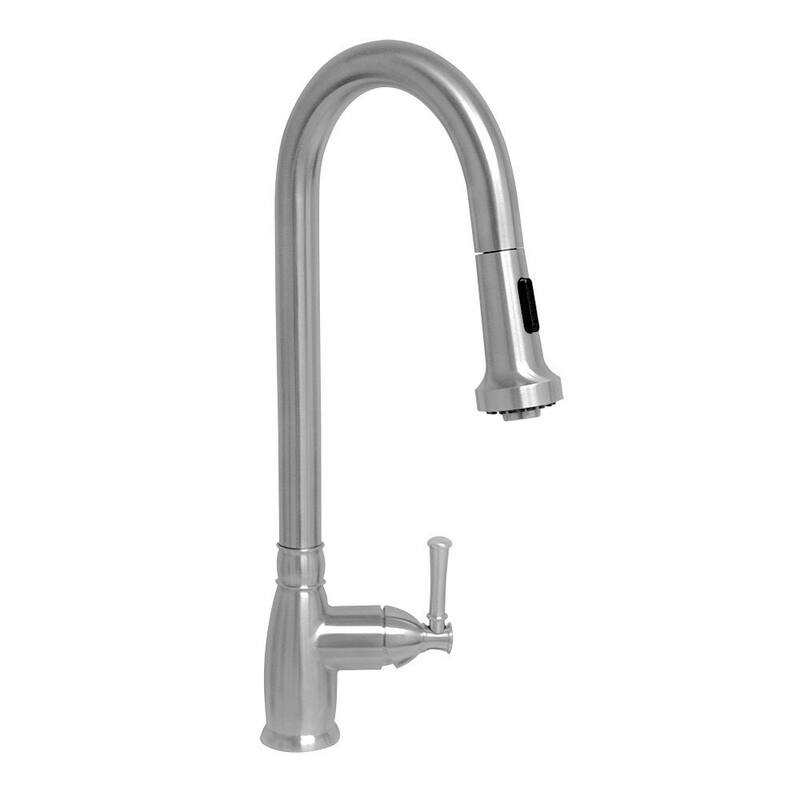 Whitehaus Collection Single-Hole Faucet with Pull Down Spray Head