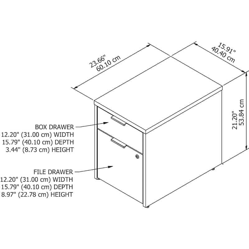 Jamestown 2 Drawer File Cabinet by Bush Business Furniture